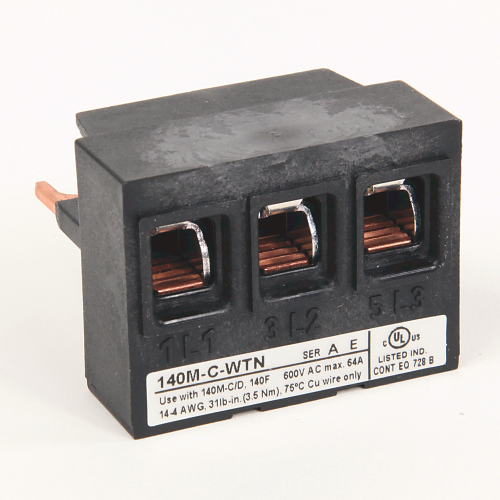 140M Accessories - C, RC, D, and F Frames, Compact Busbar Feeder Terminal, for 140M-C, 140M-D