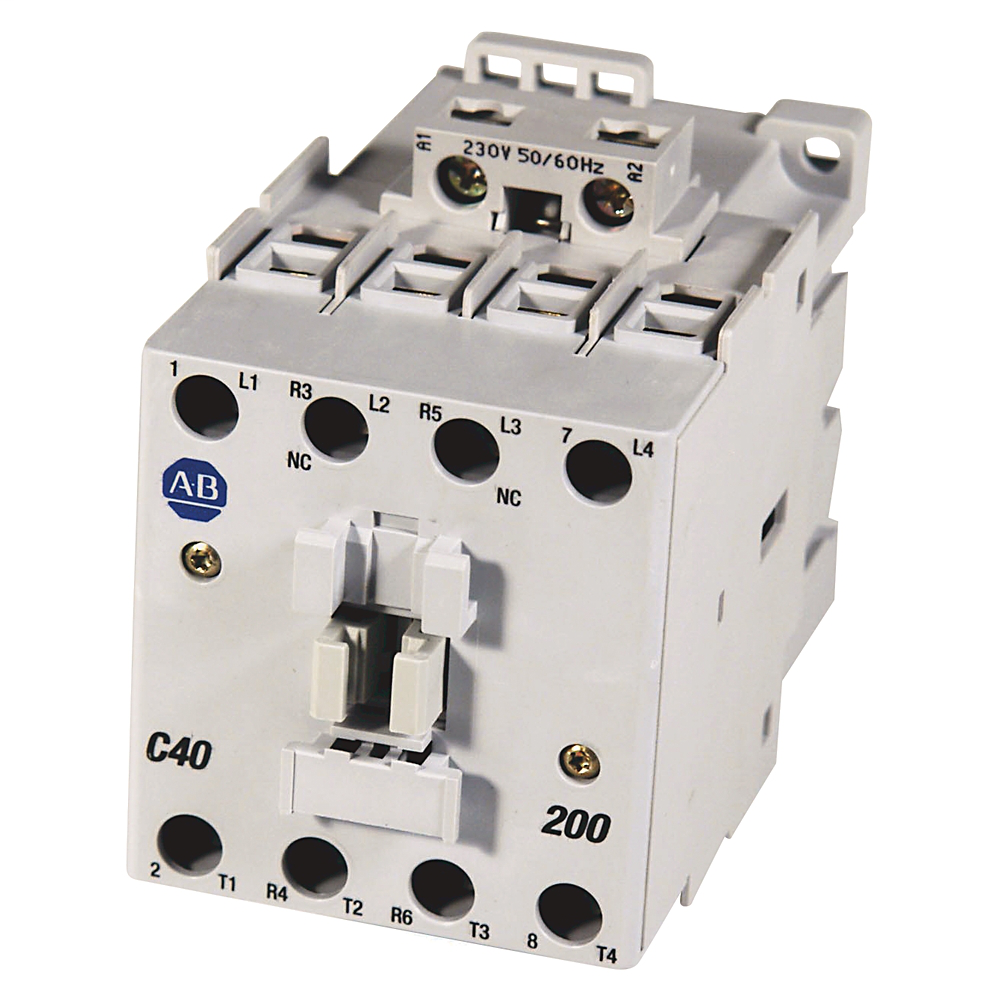 Allen-Bradley 100-C40EJ200 100-C IEC Contactor, 24V DC Electronic Coil, Screw Terminals, Line Side, 37A, 2 N.O. 2 N.C. Main Contact Configuration Allen-Bradley 100-C40EJ200 100-C IEC Contactor, 24V DC Electronic Coil, Screw Terminals, Line Side, 37A, 2 N.O. 2 N.C. Main Contact Configuration