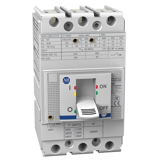 Allen Bradley 140G-G6E3-D16 160 Amp G-Frame Molded Case Circuit Breaker Allen Bradley 140G-G6E3-D16 160 Amp G-Frame Molded Case Circuit Breaker