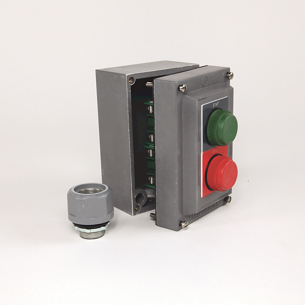 Allen Bradley 800R-2HAM4TL 3-13/16 x 3-31/32 x 7-1/32 Inch Stainless Steel NEMA 4/4X/13 Push Button Control Station Allen Bradley 800R-2HAM4TL 3-13/16 x 3-31/32 x 7-1/32 Inch Stainless Steel NEMA 4/4X/13 Push Button Control Station