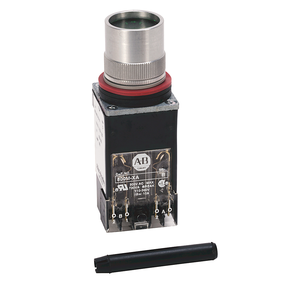 Allen-Bradley 800MR-PAL16GA Green Lens 22.5 mm Round Push Button Allen-Bradley 800MR-PAL16GA Green Lens 22.5 mm Round Push Button