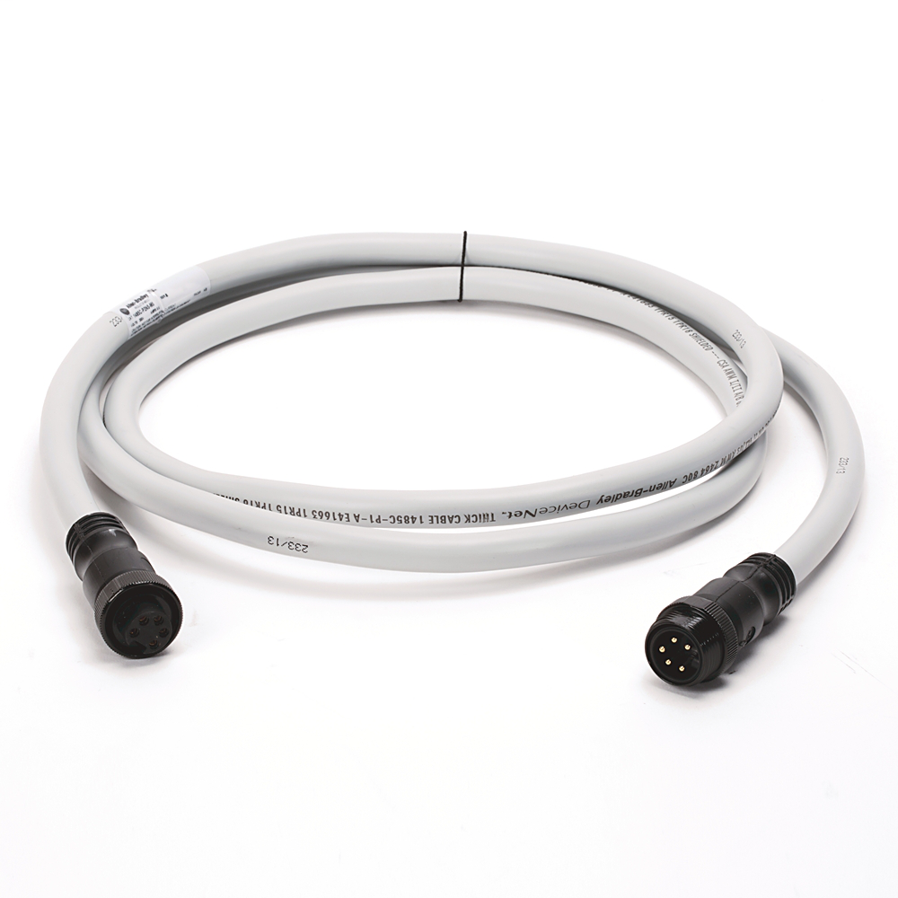 DeviceNet, Trunk End: Mini, Straight Female, Device End: Mini, Straight Male, Thick Media, Grey PVC,