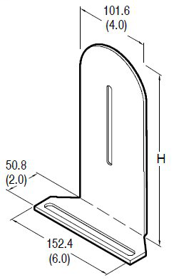 Allen-Bradley 60-2719 10 Inch Height Photoelectric Sensor Reflector Mounting Bracket Allen-Bradley 60-2719 10 Inch Height Photoelectric Sensor Reflector Mounting Bracket