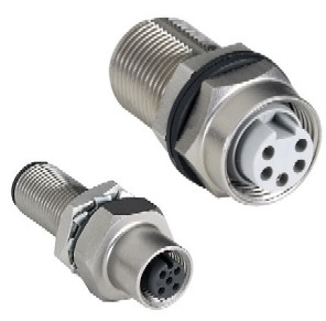 1485 DeviceNet Connectors and DevicePorts, Bulkhead Pass-thru, Male Micro Connector, Female Micro, 5 Pin, 1 Port, Standard, Accessory, , Female Micro, 5 Pin