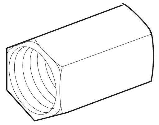 Conduit Adapter, Stainless Steel, 18mm Diameter