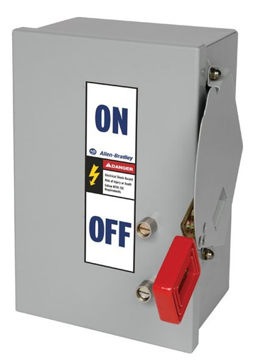 1494H Heavy Duty Safety Switch, 100A 600V AC Non-Fusible Disconnect Switch, Type 12 Dust-Tight Painted Metal Enclosure, Door Screw Fasteners
