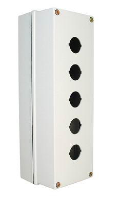800F Enclosures, 5 Hole Enclosure, Metal, With base Mount Adapter, Knockout Type- Metric