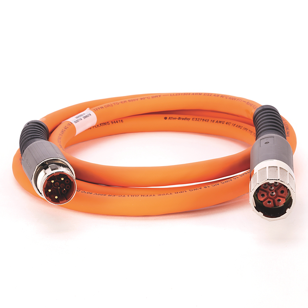 Allen-Bradley 2090-CPBM7E7-16AF02 MP Series 2 m Length Power and Brake Cable Allen-Bradley 2090-CPBM7E7-16AF02 MP Series 2 m Length Power and Brake Cable