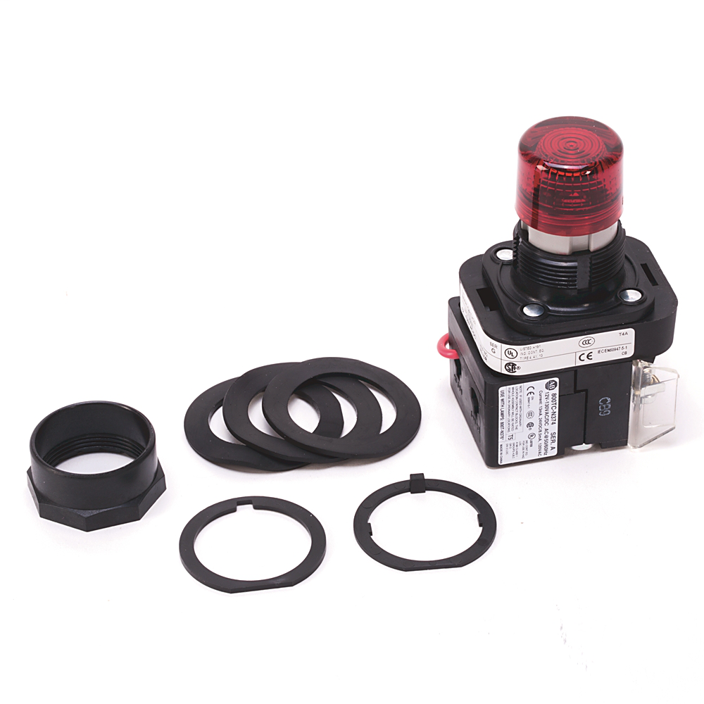 Allen Bradley 800H-QRTH2RG1 30 mm Pilot Light Allen Bradley 800H-QRTH2RG1 30 mm Pilot Light