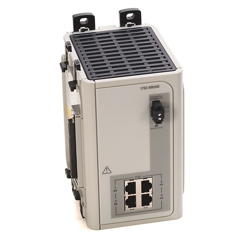 Allen Bradley 1783-MX04E Stratix 8000 Ethernet Managed Switch Expansion Module with 4-PoE Port Allen Bradley 1783-MX04E Stratix 8000 Ethernet Managed Switch Expansion Module with 4-PoE Port