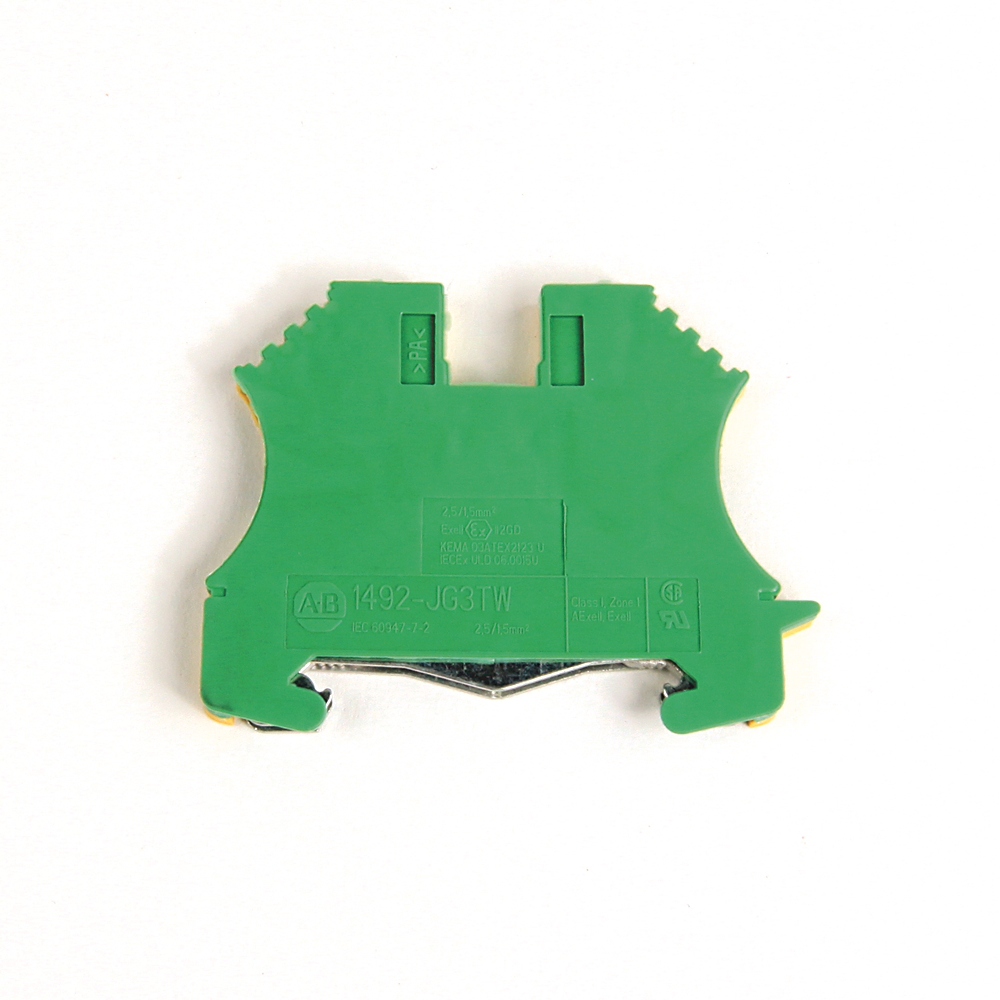 Allen-Bradley 1492-JG3TW IEC 1 Circuit 3 Connection Points Feed-Through Ground Block Allen-Bradley 1492-JG3TW IEC 1 Circuit 3 Connection Points Feed-Through Ground Block