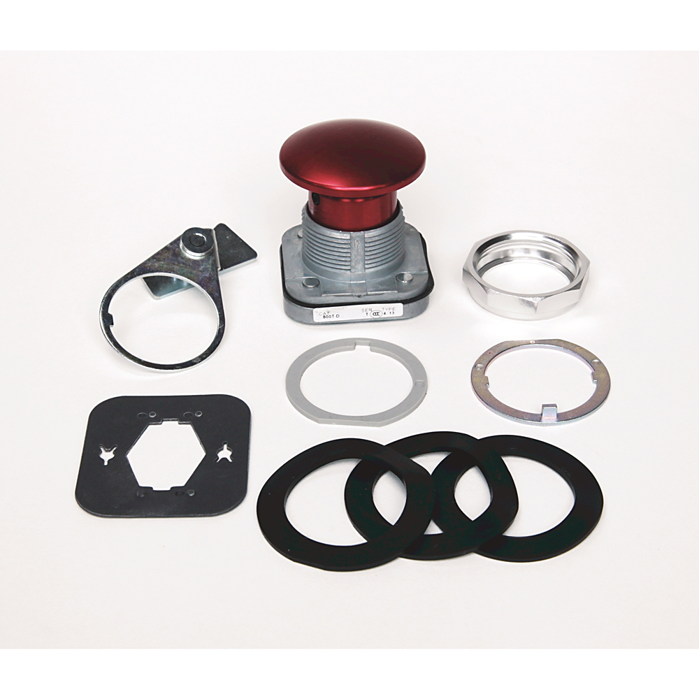 Allen Bradley 800T-D6Q 30.5 mm Red Standard Size Mushroom Head Padlocking Device Allen Bradley 800T-D6Q 30.5 mm Red Standard Size Mushroom Head Padlocking Device