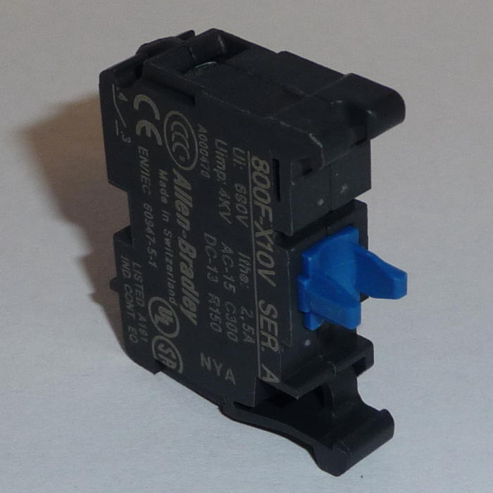 Allen Bradley 800F-MX20V 22 mm Push Button Contact Block without Operator Allen Bradley 800F-MX20V 22 mm Push Button Contact Block without Operator