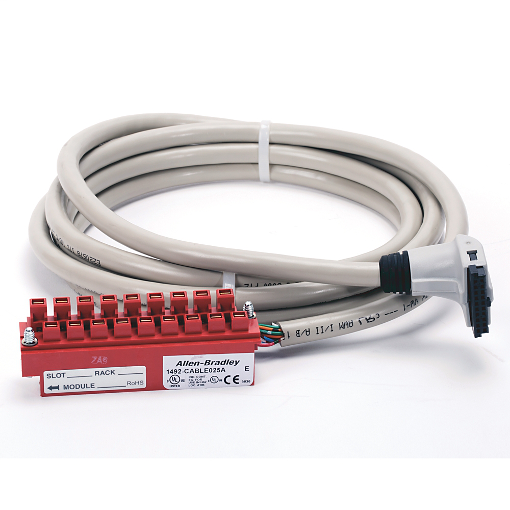 Allen-Bradley 1492-CABLE025A 2.5 m 300 Volt 22 AWG 20-Conductor Pre-Wired Digital Interface Cable Allen-Bradley 1492-CABLE025A 2.5 m 300 Volt 22 AWG 20-Conductor Pre-Wired Digital Interface Cable