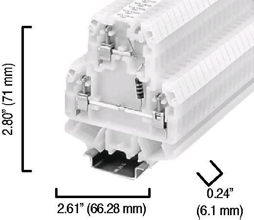 Allen-Bradley 1492-HM2V24 Terminal Block Multi-Rail Mounted LED Indicator Allen-Bradley 1492-HM2V24 Terminal Block Multi-Rail Mounted LED Indicator