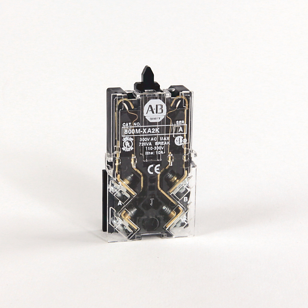 Allen-Bradley 800M-XA2K 22 mm Contact Block Push Button Allen-Bradley 800M-XA2K 22 mm Contact Block Push Button