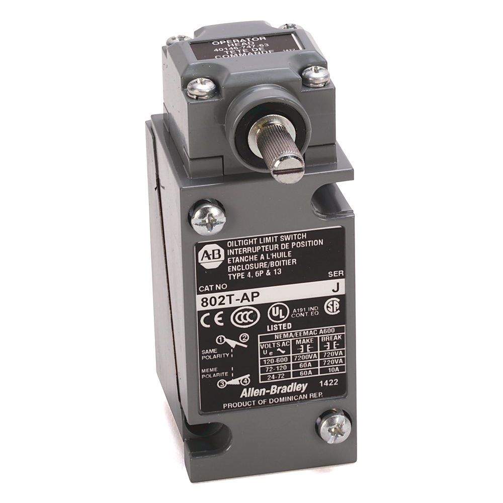 Allen-Bradley 802T-A5P1 Plug-In Oiltight Limit Switch Allen-Bradley 802T-A5P1 Plug-In Oiltight Limit Switch