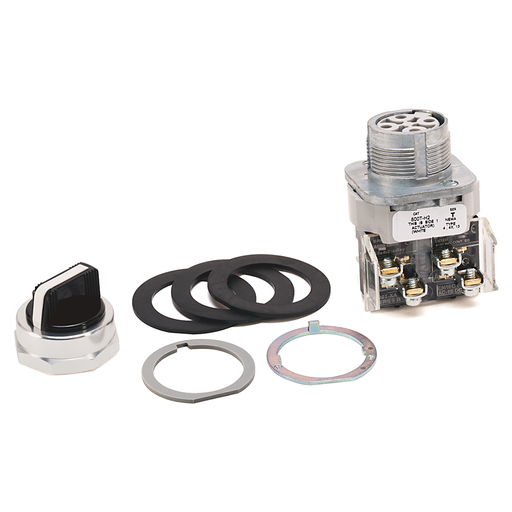 30.5mm Type 4/13 2 Pos Sel. Switch-Non-Illum., Packet of Color Inserts, Std. Knob Maint., 2 NO-2 NC