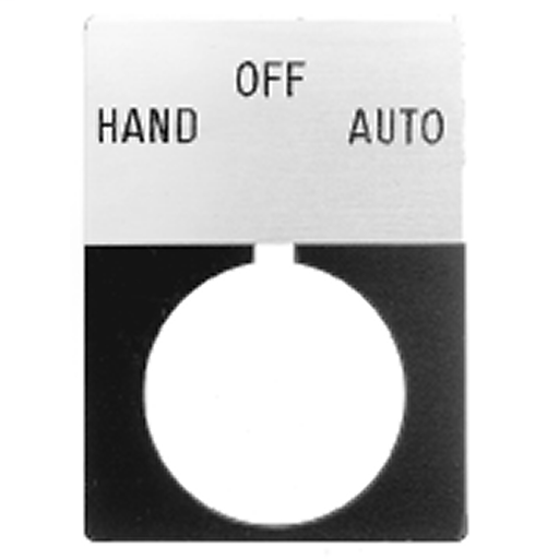 800T Legend Plate,JumboAUTO-OFF-HAND, Package Quantity 1, Gray