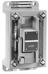 800H Assembled, Type 7&9 Hazardous Location Push Button Station. with Two Push Buttons, 2 Momentary Push Buttons Without Legend Plate, Lever Type Actuator