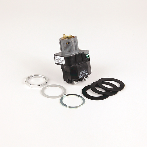 30.5mm Type 4/13 Sel. Switch-Illum., 3 Pos.Transformer, 120V AC 50/60 Hz, Green, Knob Lever Maint.