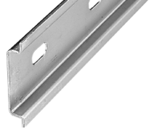 DIN Mounting Rail, Zinc Plated, Chromated Steel, 35mm x 7.5mm DIN Rail, 1 Meter (Pkg. Qty. 10)