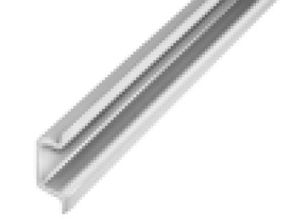 DIN Mounting Rail, Zinc Plated, Chromated Steel, 35mm x 15mm DIN Rail, 1 Meter (Pkg. Qty. 5)