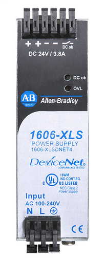 1606-XLSDNET4: Performance Power Supply (for DeviceNet), 24-48V DC, 91 W, 120/240V AC / 110-300V DC Input Voltage