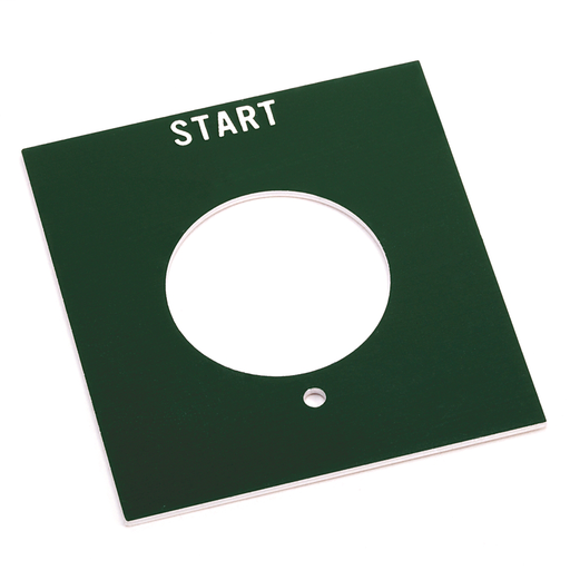 800H 7 & 9 Accessories, 800H 7 & 9 Legend Plates, Vertical, No Color Code, Standard, START (Green)