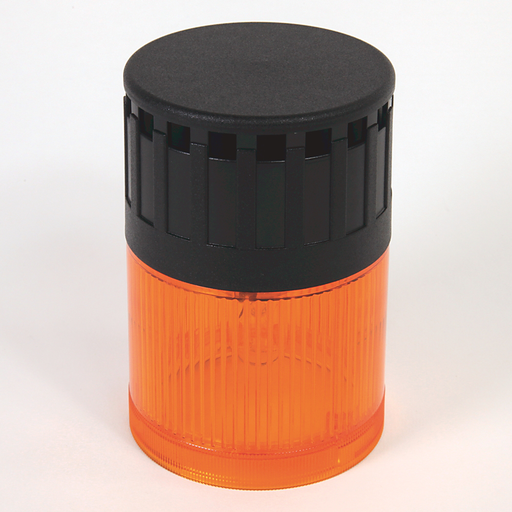 Control Tower Stack Light, Black Housing, 115V AC Full Voltage, Red Steady Incandescent 2-Circuit with Sound