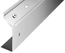 DIN Mounting Rail, Zinc/Steel, 35mm x 7.5mm x 71mm Angled DIN Rail, 30 degrees, 1 Meter (Pkg. Qty. 2)