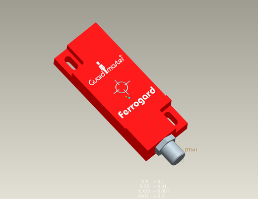 Ferrogard, FRS21, Rectangular, Molded ABS Red Plastic, Switch & Actuator 24VDC (1A max Switching Capability)2 N.C. Safety Contacts 1 N.O. Aux Contact,,6-Pin Micro QD
