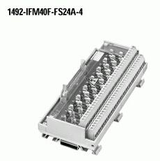 40-Point Isolated Fusible Digital IFM, 5 x 20mm Fuse Clips, 24V AC/DC Blown Fuse Indicators, 4 Terminals per Input, , , Digital Interface Module