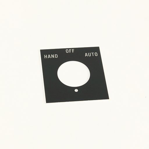 800H 7 & 9 Accessories, 800H 7 & 9 Legend Plates, Vertical, No Color Code, Standard, HAND-OFF-AUTO