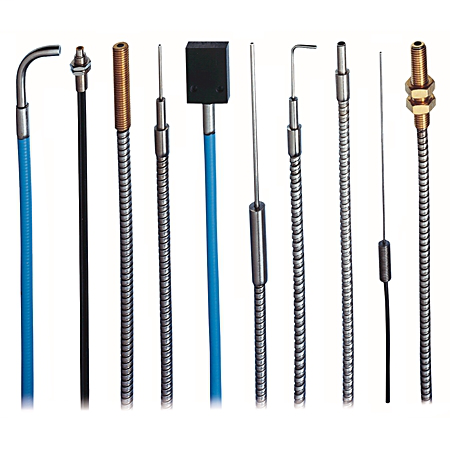Fiber Optic Cable, Plastic, Diffuse (Bifurcated Cable), Standard Bundle 1.0mm, Stainless Steel, 1.0 mm Diameter, Pair Zipped Arrangement, 2.44 m (96 in.)