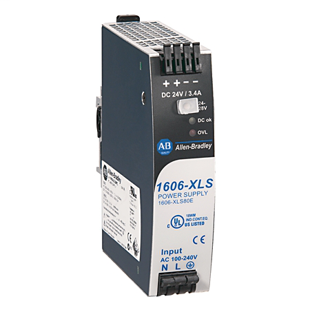 1606-XLS80E: Performance Power Supply, 24-28V DC, 80 W, 120/240V AC / 110-300V DC Input Voltage