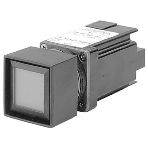 800MB Momentary Contact Push Button Units, Illuminated, Black Bezel, Full Voltage, Flush Head, Incandescent, 24V AC/DC, Amber, 1N.O. - 1 N.C., Stab Terminals