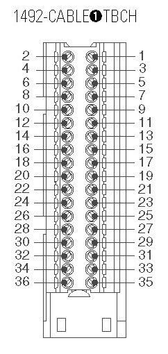 1492-CABLE* - Digital Cable, Cable Type TBCH: Digital I/O Module-Ready