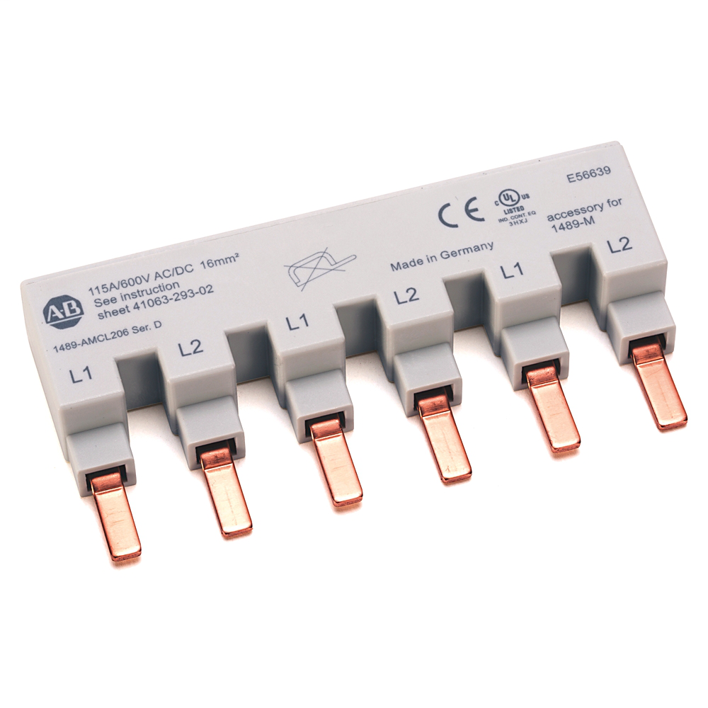 AllenBradley 1489AMCL206 Miniature 2Phase Circuit Breaker Busbar