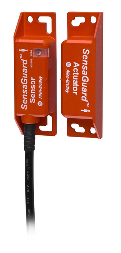SensaGuard, 25mm(0.98 in.) Assured Sensing Distance, LED Door Indication/Diagnostic, 6 inch Pigtail with 8-Pin Micro (M12) Connector, Margin Indication, Plastic Rectangular Flat Pack Standard Code Actuator, Margin Indication,Standard Code Actuator