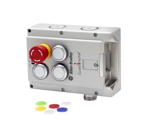 Lock Module, 442G Access Box, Power to Lock, Unique Code, M23 Connector, Right-hand Guard, E-stop, 3 Push Buttons