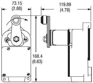 801 General Purpose Limit Switch, Roller Lever Type, Ratchet Type, Maintained, Type 7 Housing Style, Arrangement C