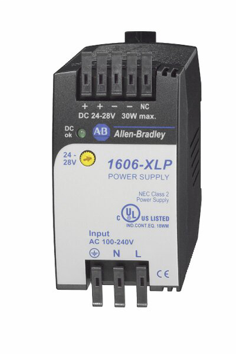 1606-XLP30E: Compact Power Supply, 24-28V DC, 30 W, 120/240V AC / 85-375V DC Input Voltage