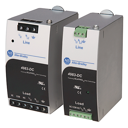 4983 Surge and Filter Protection, Din Rail Mount, Combo UL 1449/UL 1283, 120V, 3A, No Pole Configuration