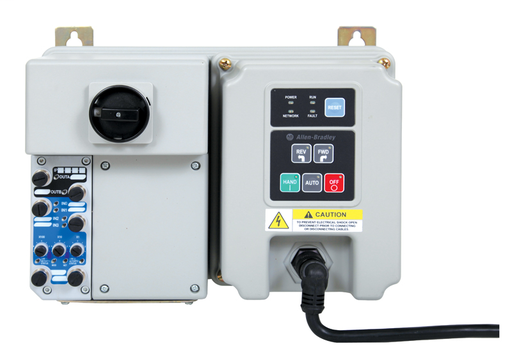 280 Full Voltage Starter, EtherNet/IP, 24V DC, 25 A Rated Device, Current Range 3.2...16 A, Conduit Entrance with Motor Cable Supplied, Hand-Off-Auto Selector Keypad