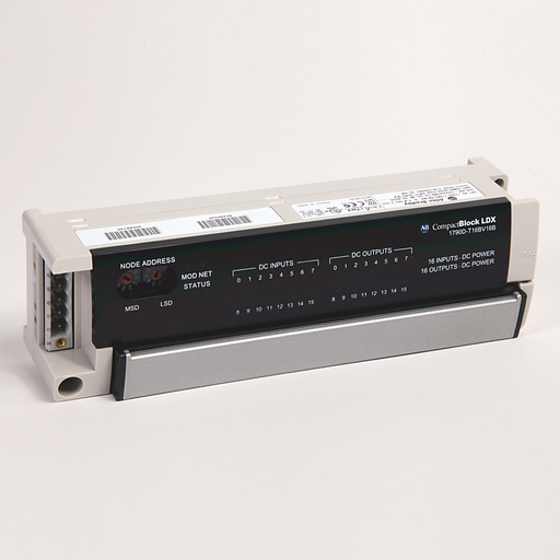 DeviceNet LDX, 24VDC, 16 Universal In/16 Sink Out Base Block, Screw-clamp