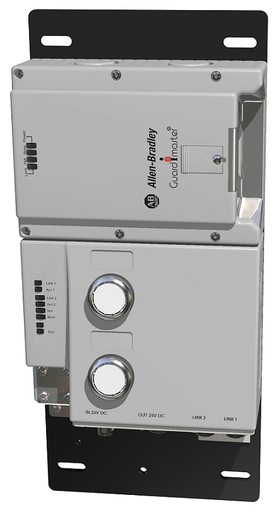 Lock Module, 442G Access Box, Power to Release, Unique Code, EtherNet/IP (2 x M12, D-coded), Right-hand Guard, 2 Push Buttons