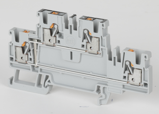 1492-P Push-in Terminal Blocks, 2.5 mm² (AWG 28 - AWG 12), 20 A, Feed-Through, Multi-Level, 2 Points On One Side, 2 Points On Other Side