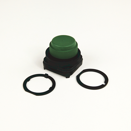 30.5mm Type 4/4X/13 Mom. Contact PB, Non-Illum., Green, Booted Hd, No Contacts