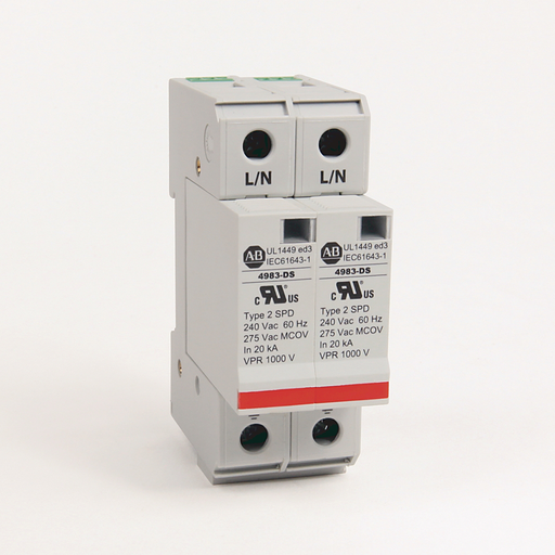 4983 Surge and Filter Protection, Din Rail Mount, UL 1449, 230-240V AC, 40kA, 2 Pole Configuration
